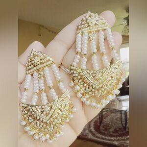 Pakistani Indian Jhoomar Freshwater Pearl Earrings